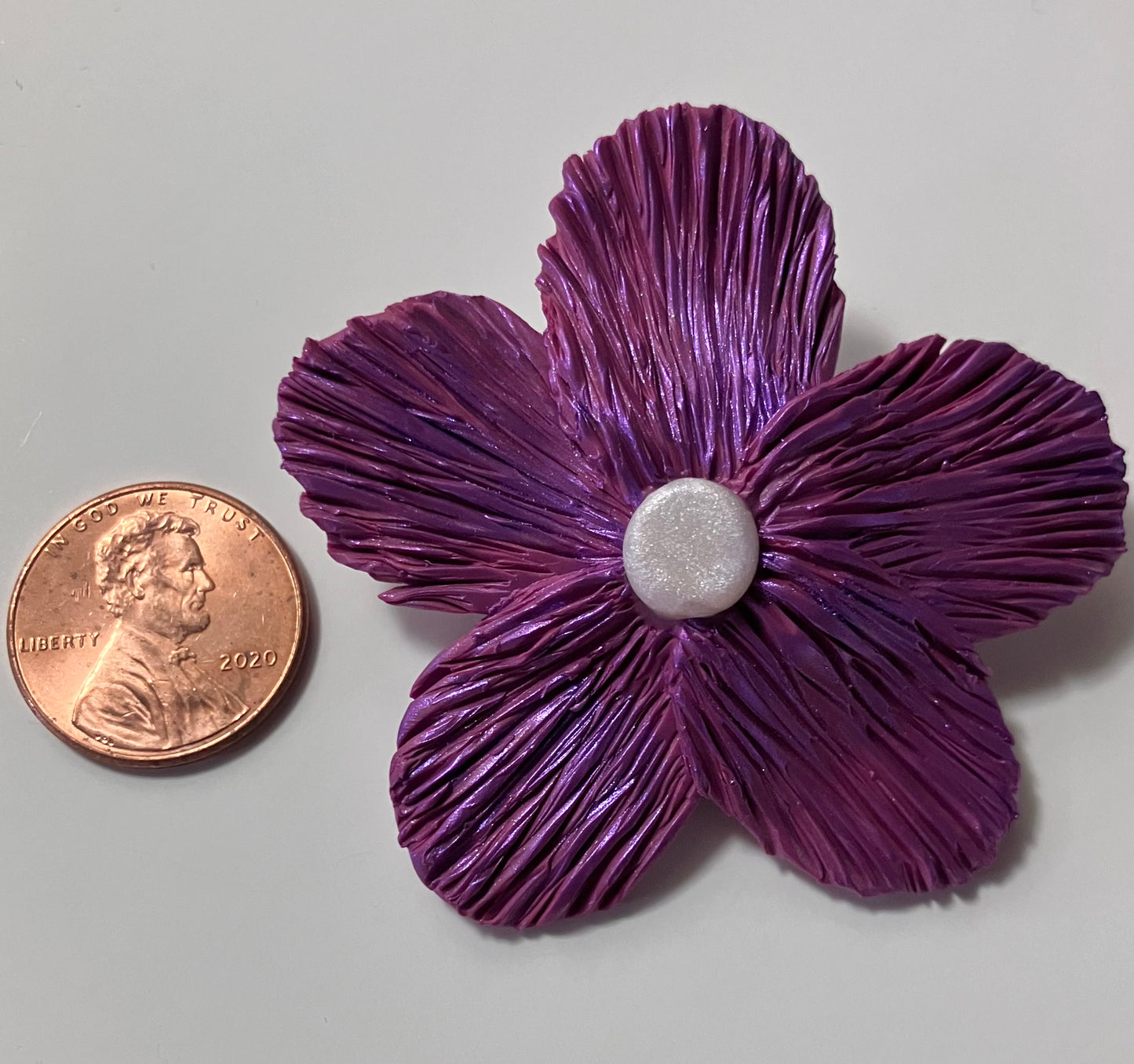 Fuchsia Floral Handmade Statement Stud Earrings