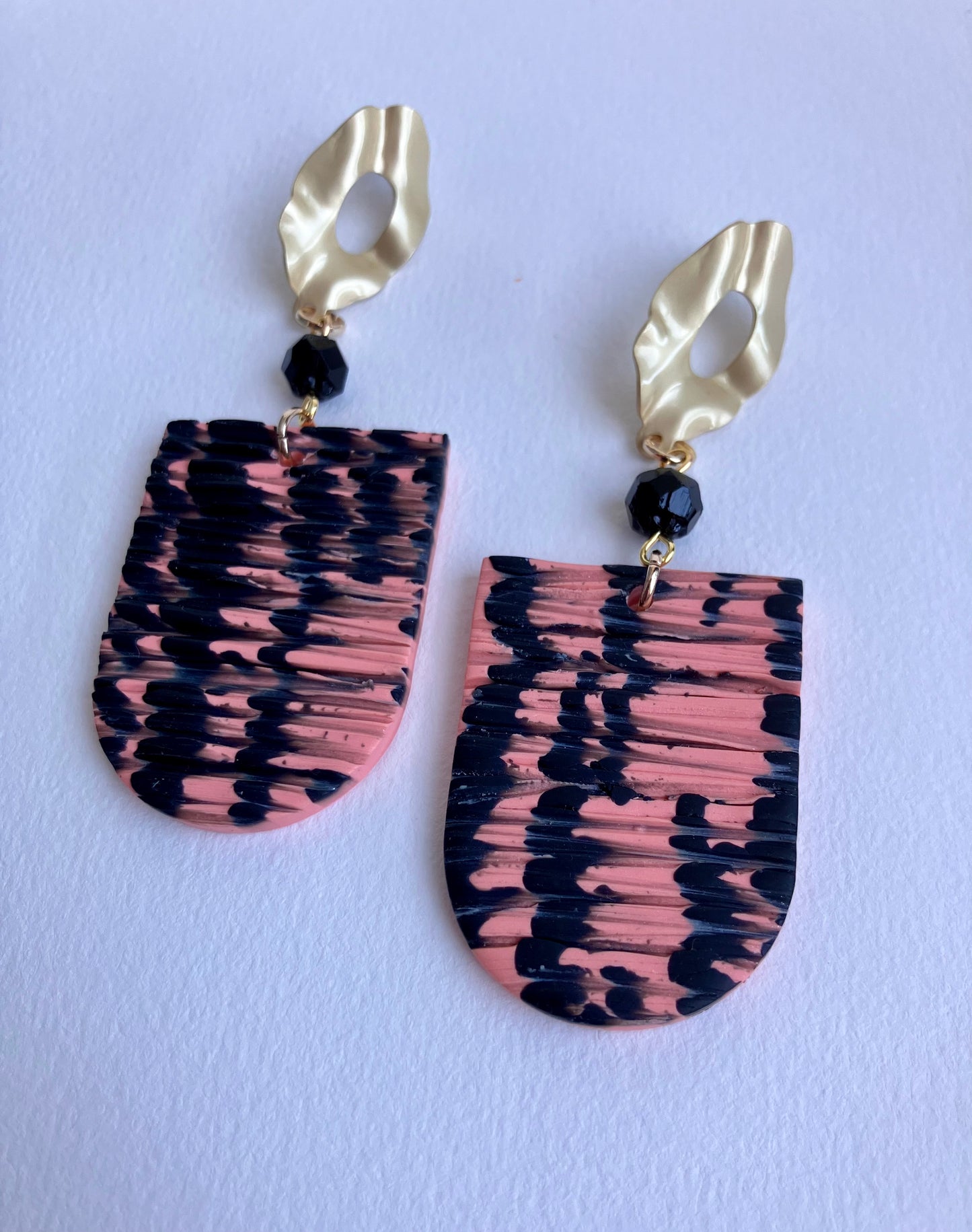 "Bronx Girls" Handmade Bold Statement Dangle Clay Earrings