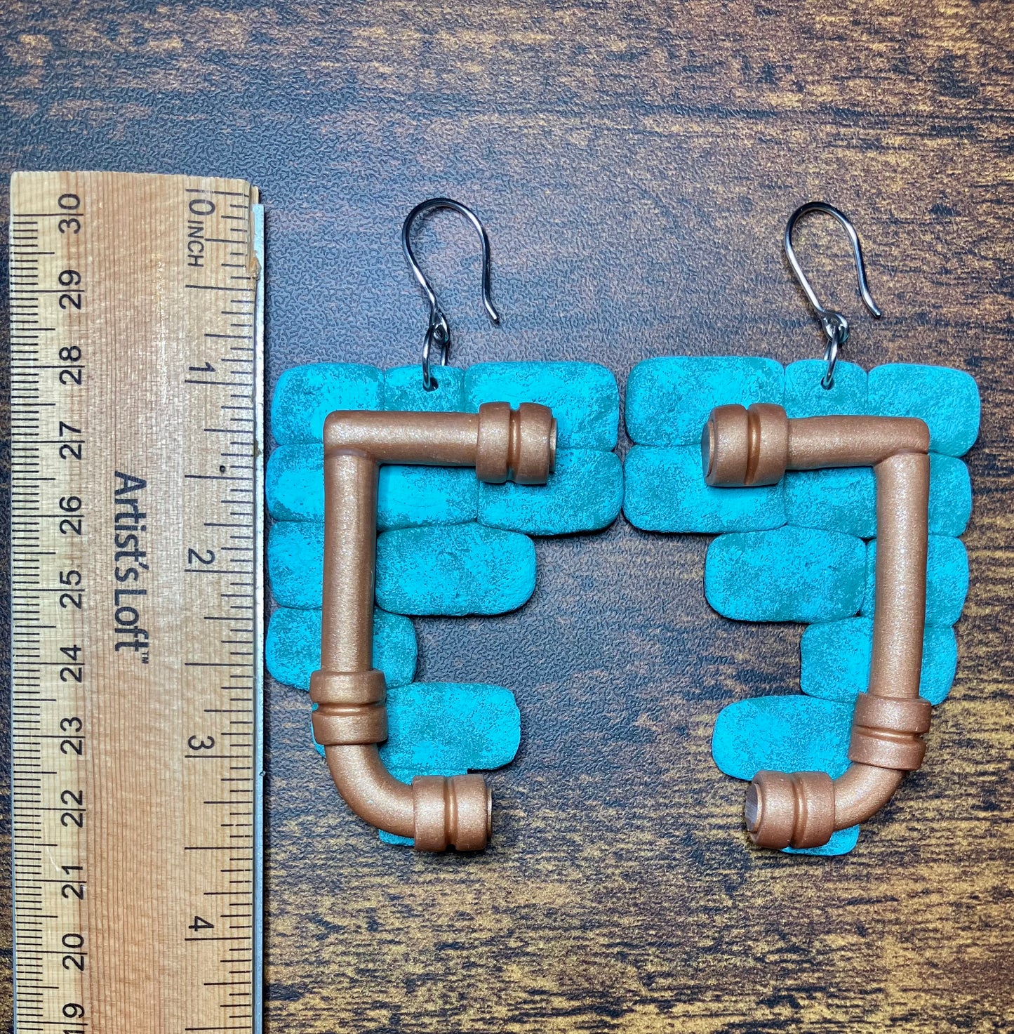 "Pipe Dreams" Handmade Polymer Clay Earrings