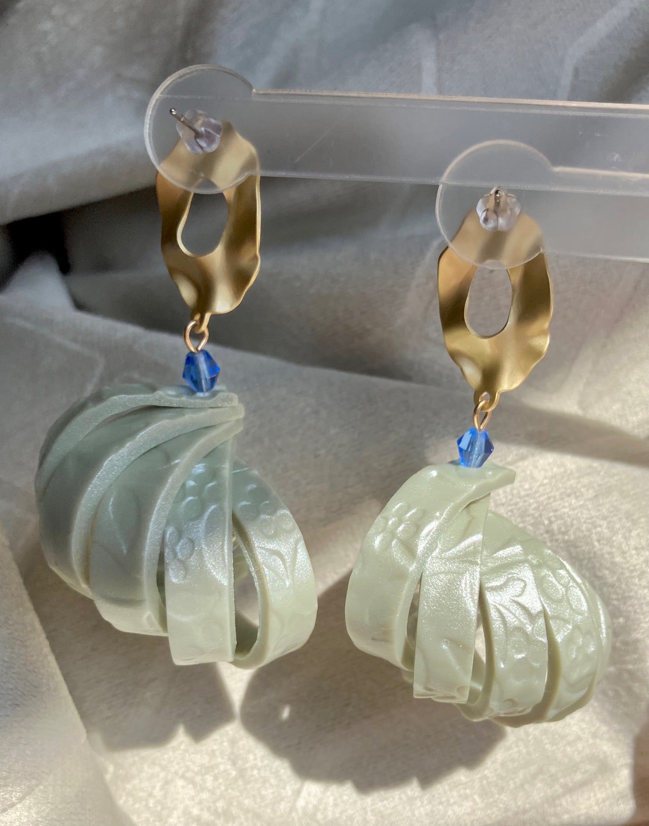 "Genie in a Bottle" Clay & Beaded Drop Earrings