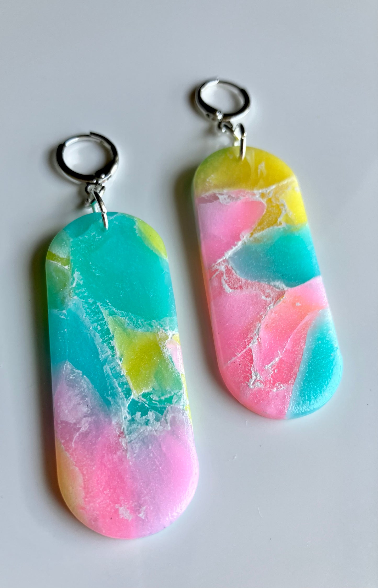 "Arizona Lemon Iced Tea" Handmade Clay Dangle Earrings