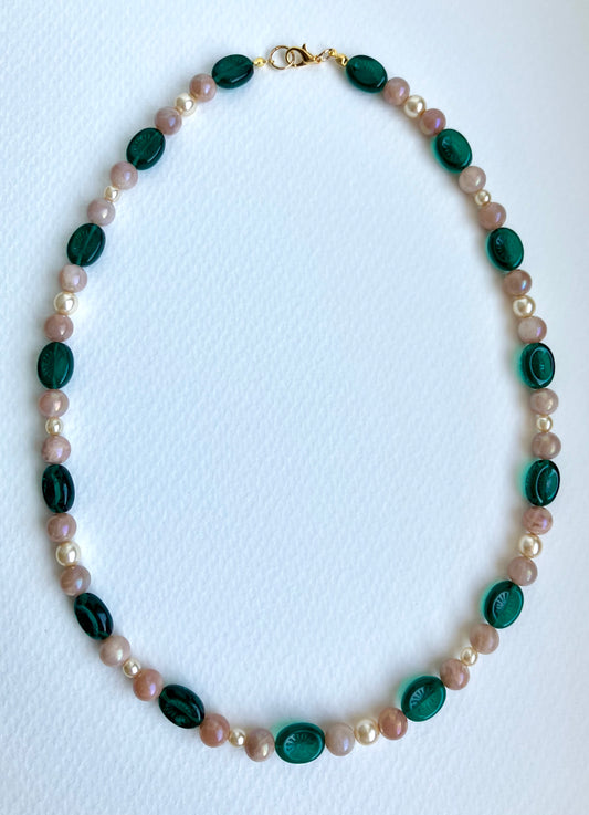 "Tiffany" Handmade Beaded Necklace