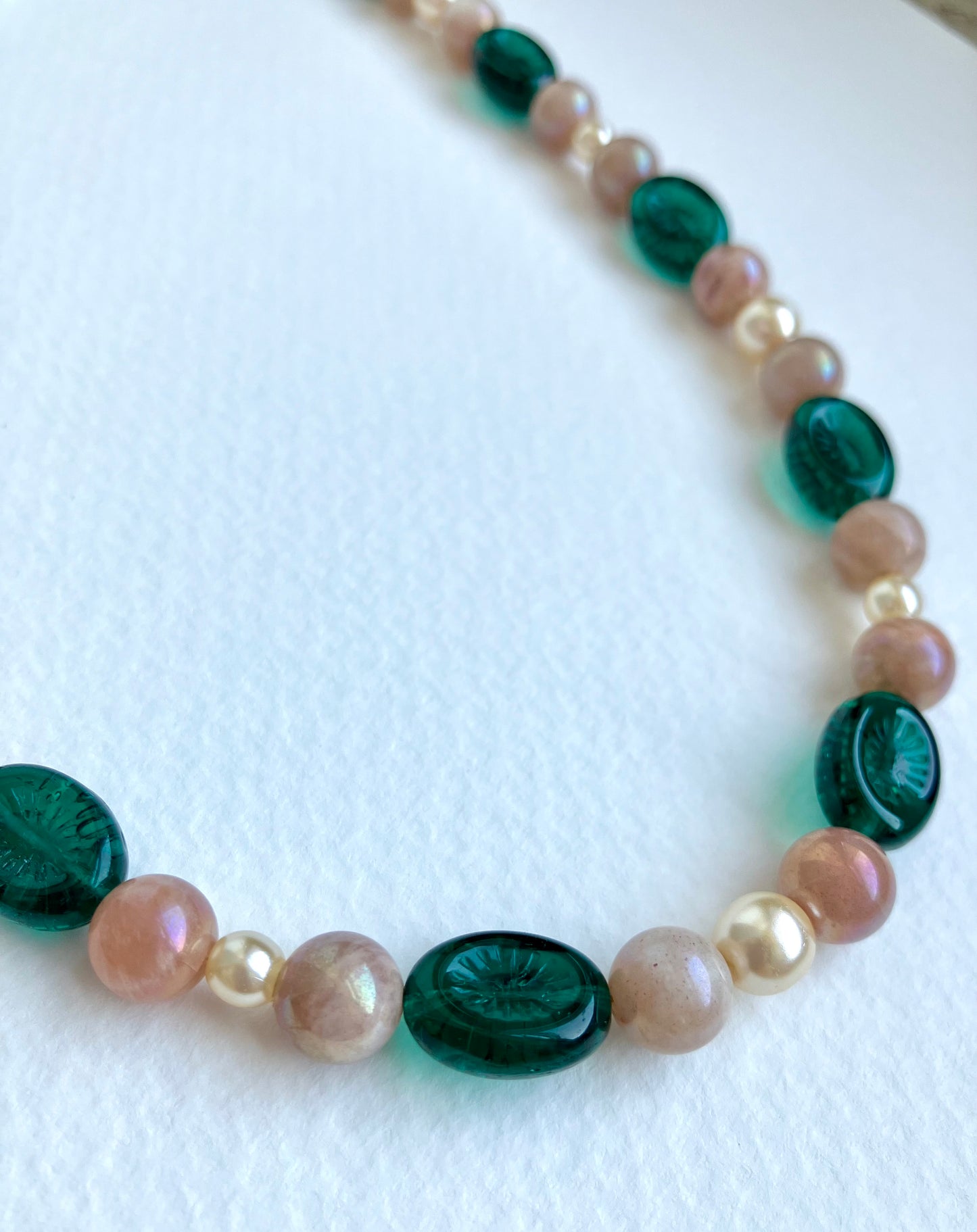 "Tiffany" Handmade Beaded Necklace