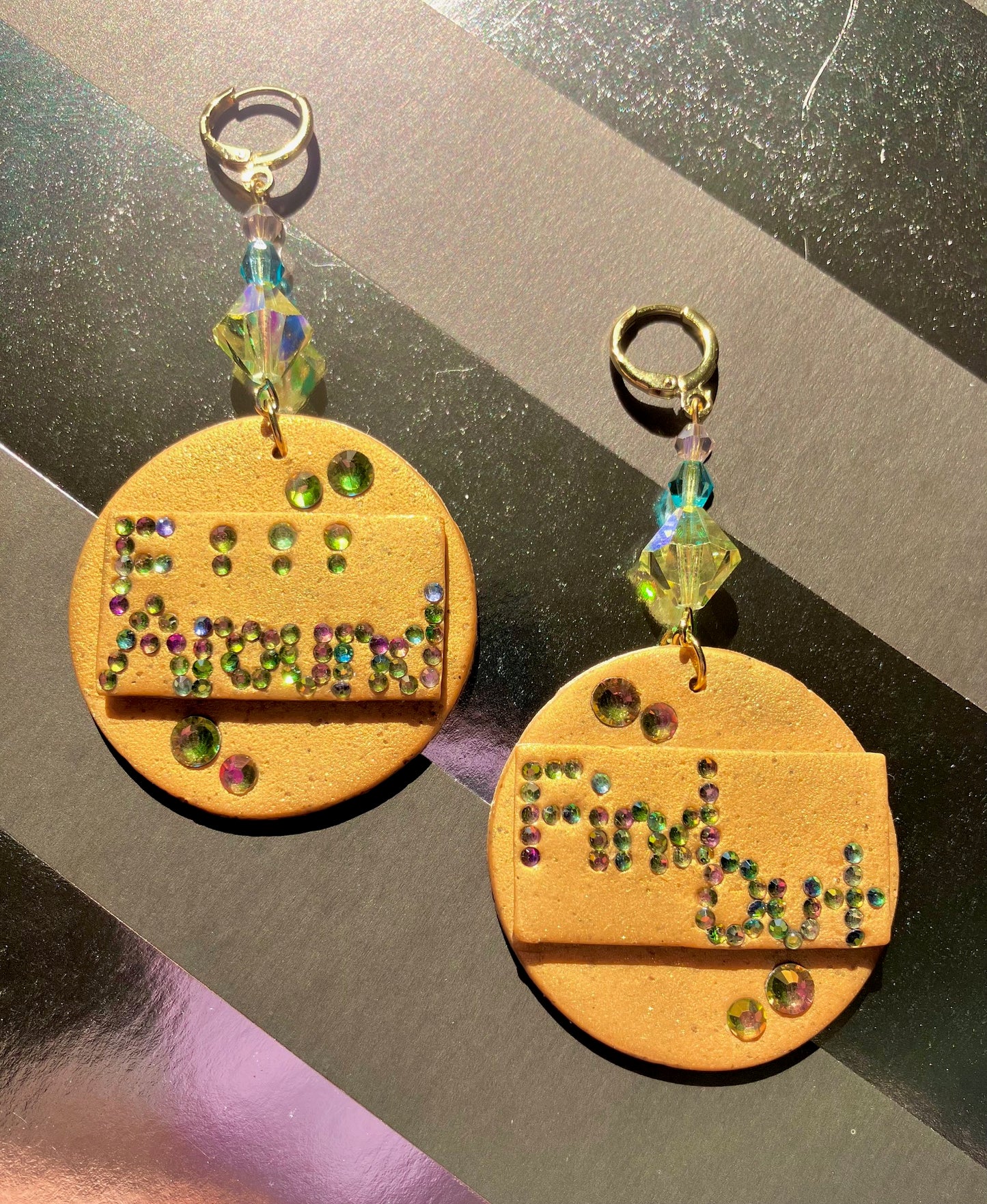 "F*** Around, Find Out" Clay & Beaded Statement Earrings