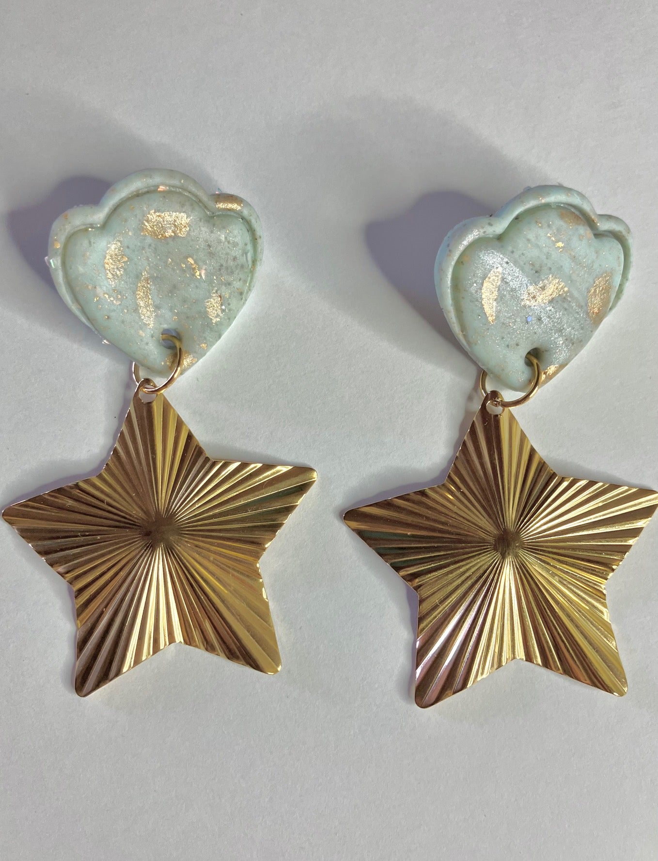 Brass Star earrings