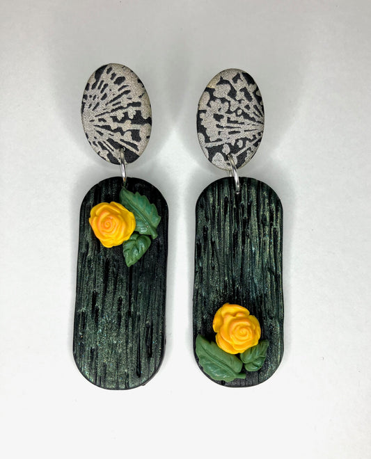 Space Flora Clay Earrings