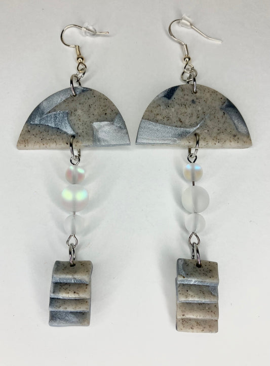 Stone Stairway Clay Earrings