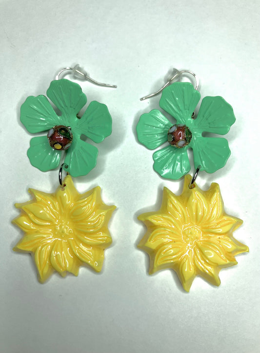 Spring Floral Clay Earrings