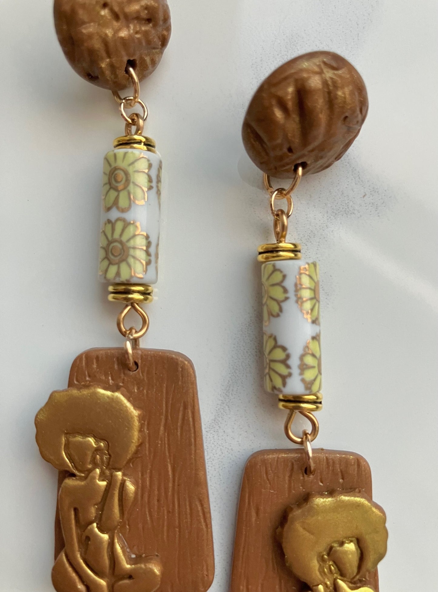 "Love Hangover" 70s Inspired Clay Earrings