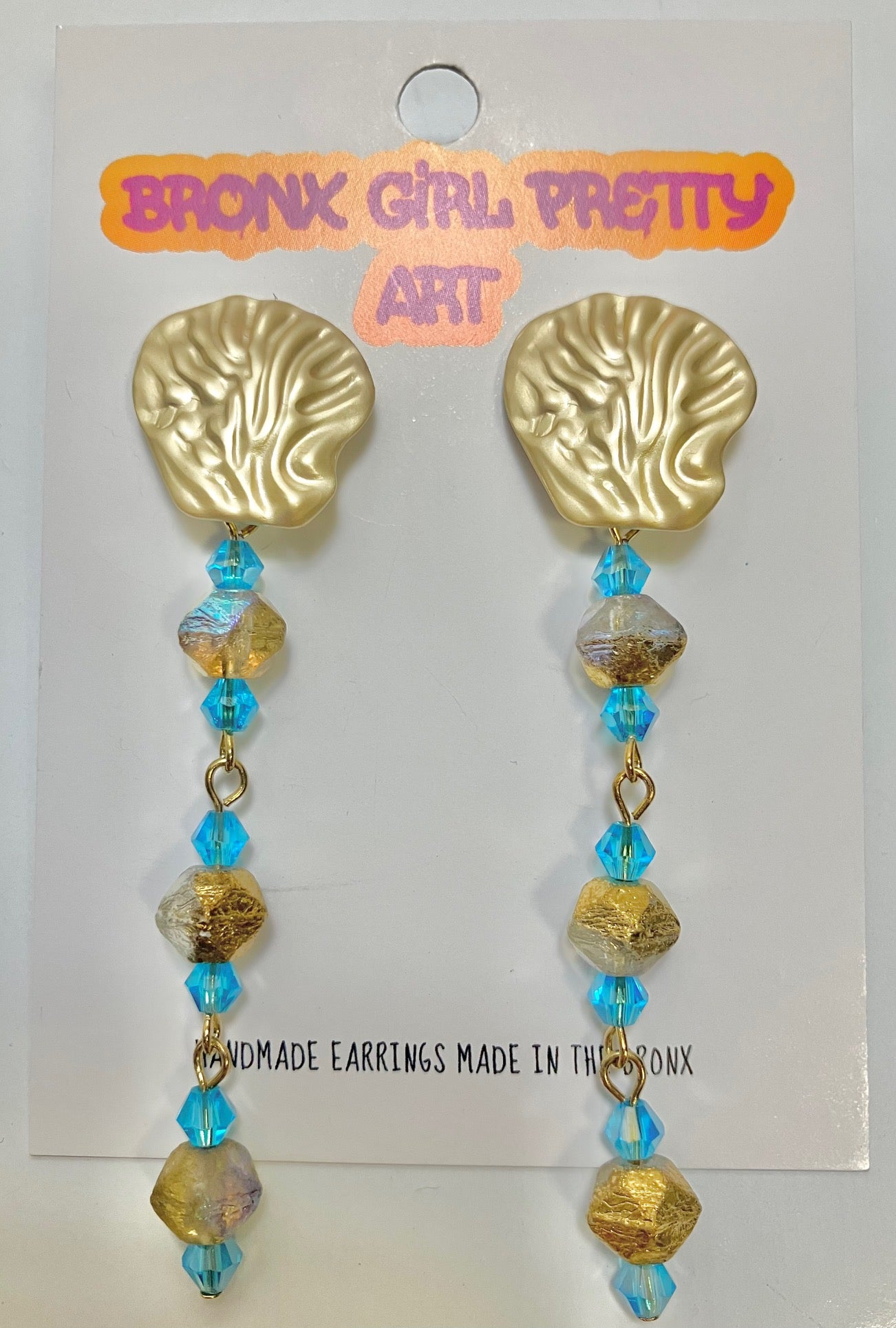 "Mermaid Goddess" Glass Beaded Earrings