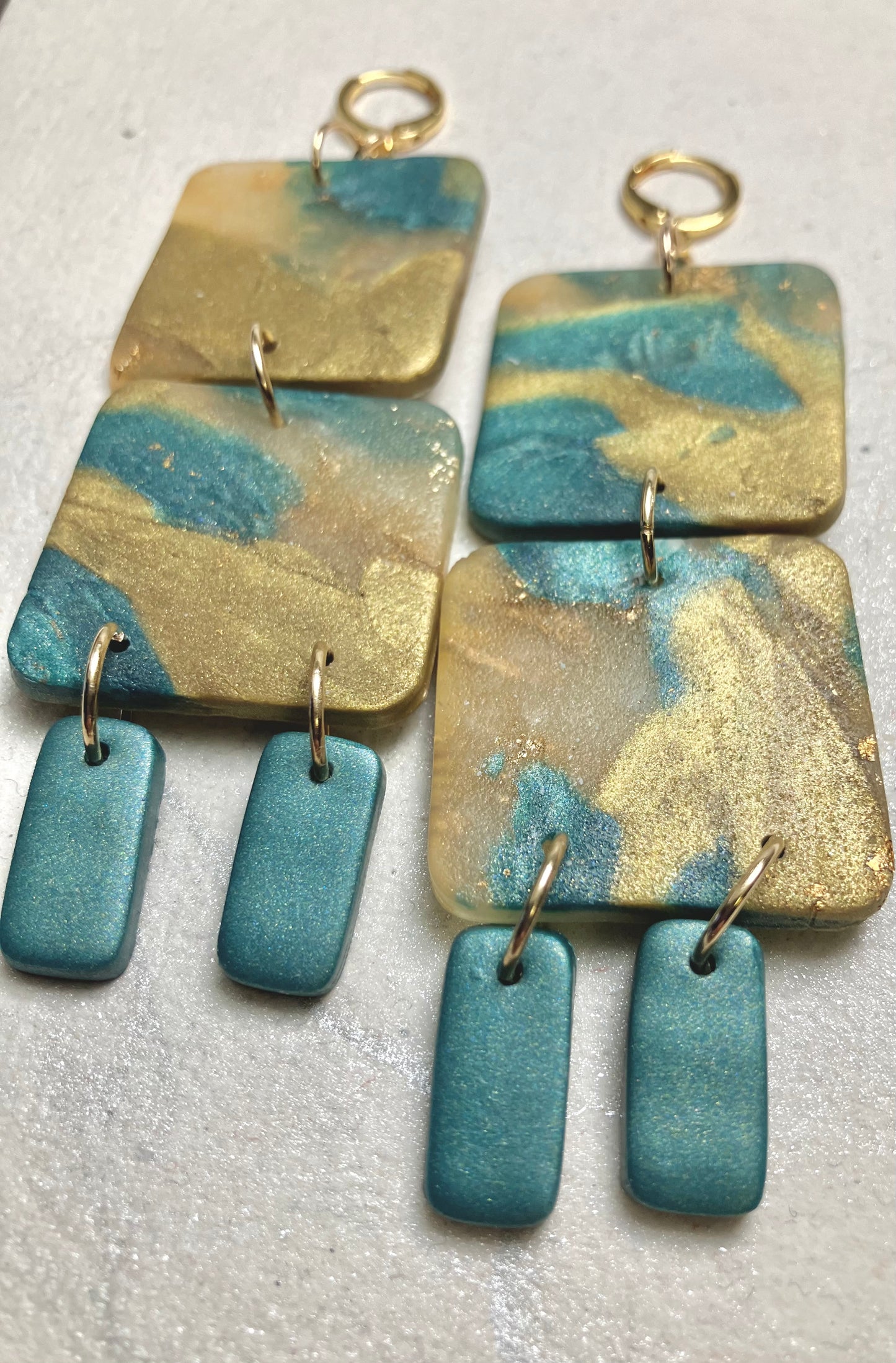 "A Map of the World" Clay Drop Earrings