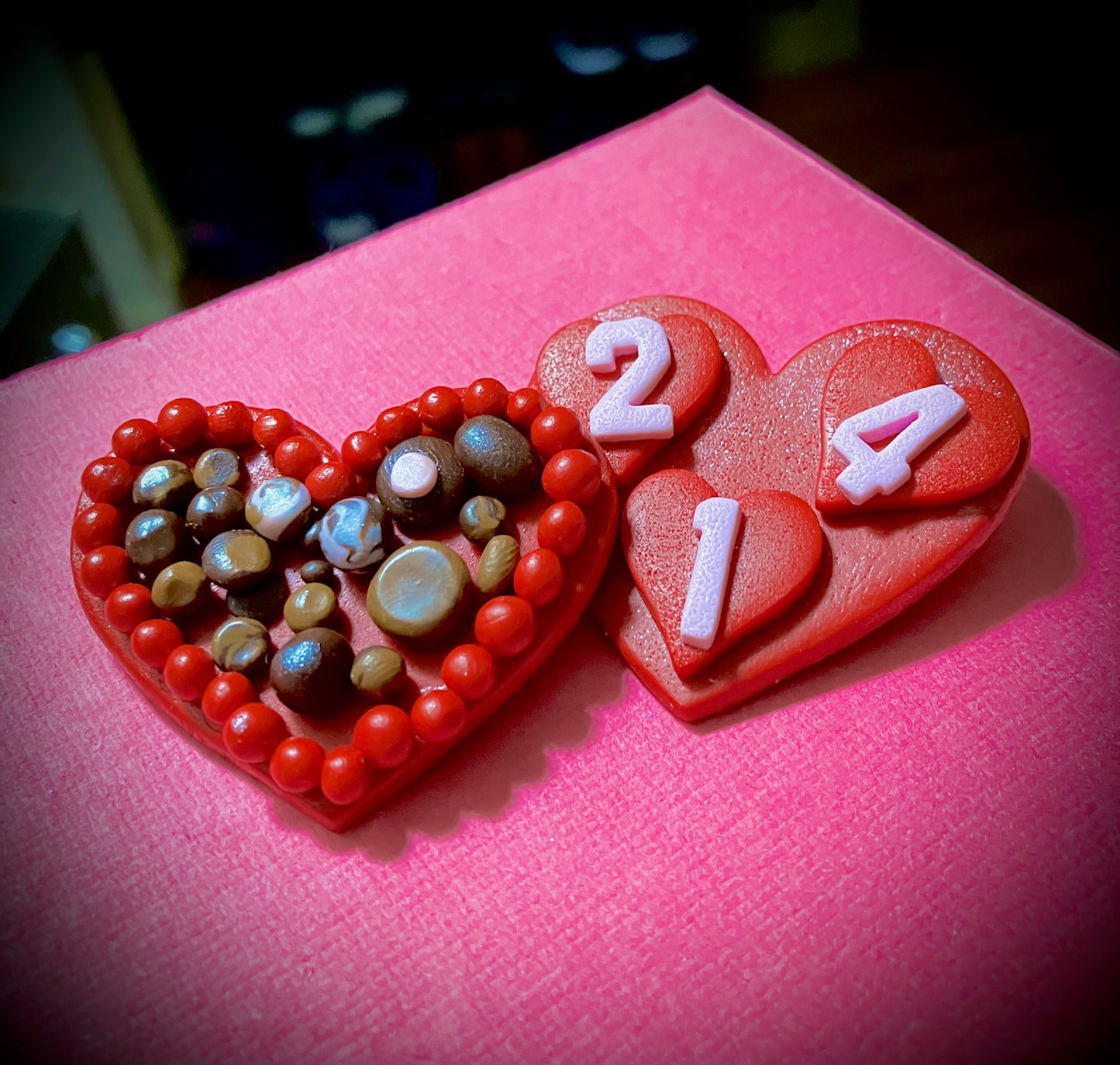 Valentine's Day Chocolate Candy Box Clay Fashion Brooch