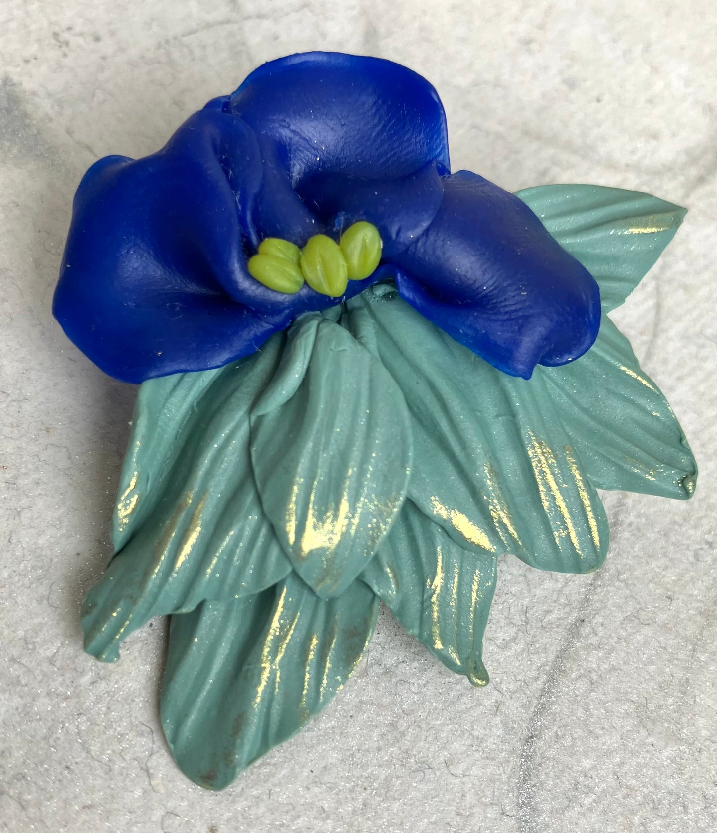 "Lush" Floral Fashion Clay Brooch